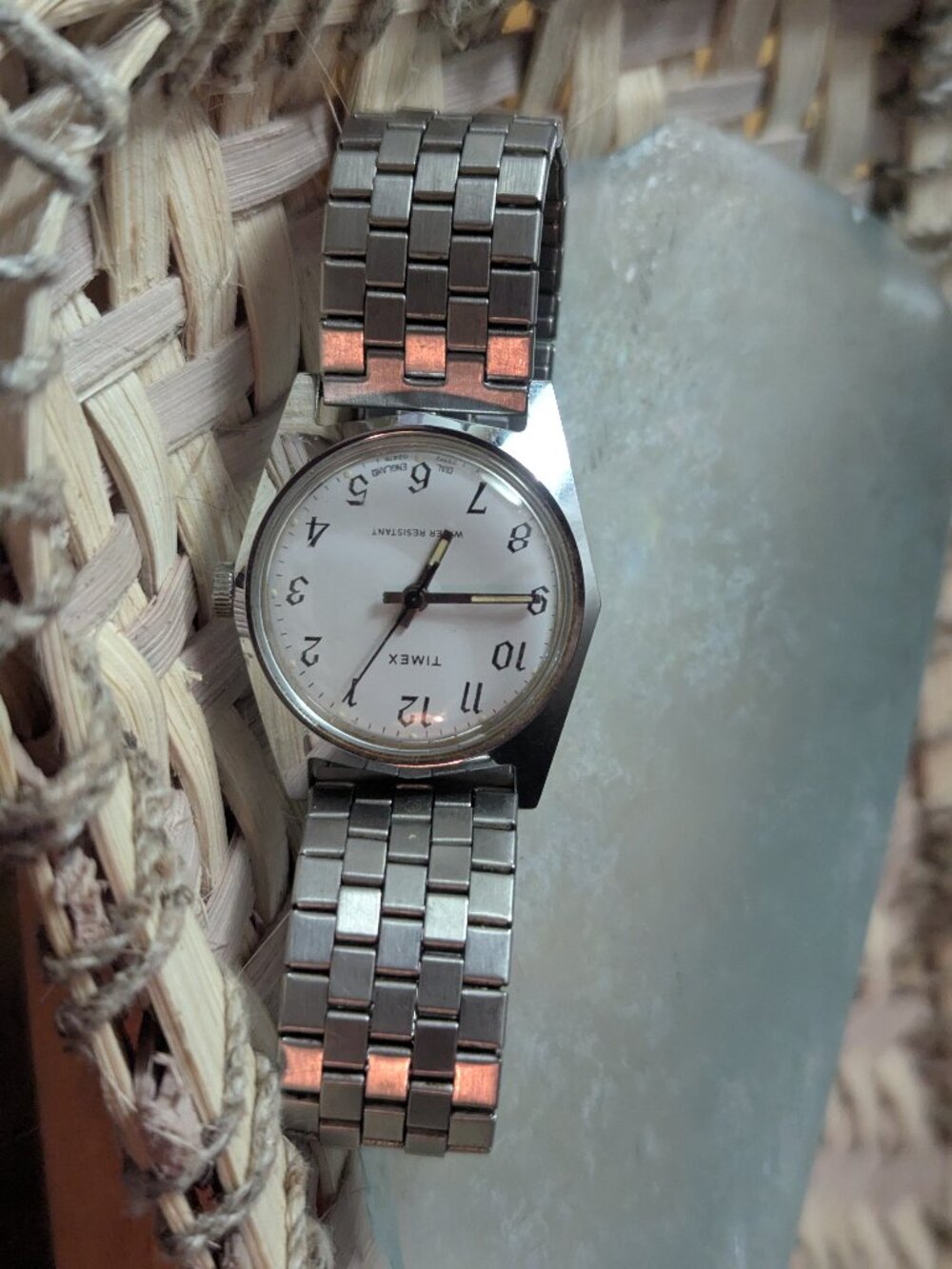 Timex Sprite 1978 White Dial Mens Vintage 1970s Mechanical Handwind Watch Retro